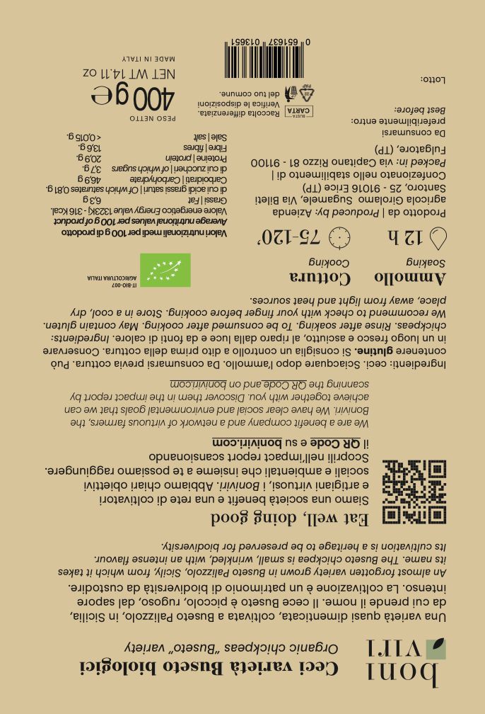 Organic Buseto Chickpeas