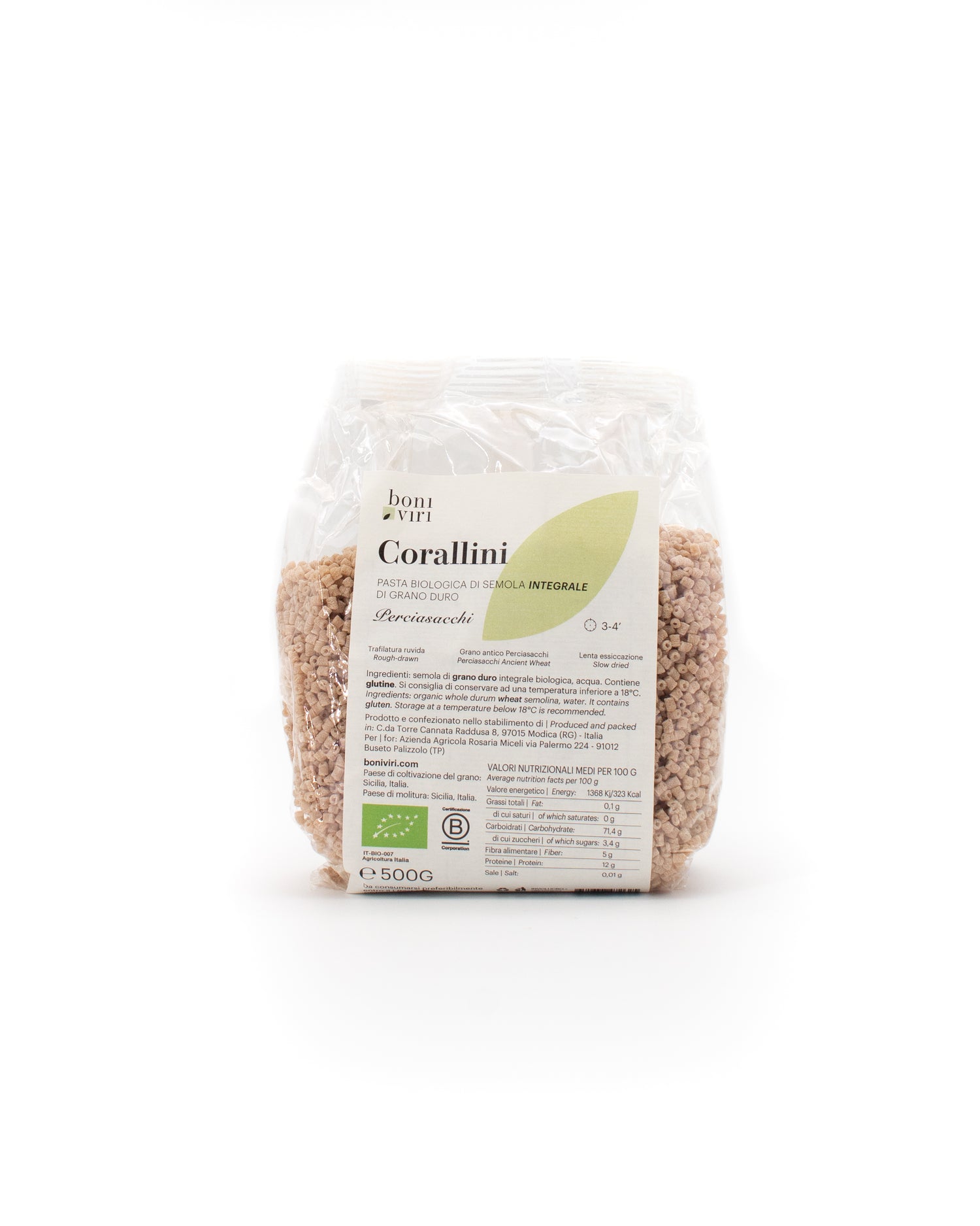 Pasta Corallini Perciasacchi Organic