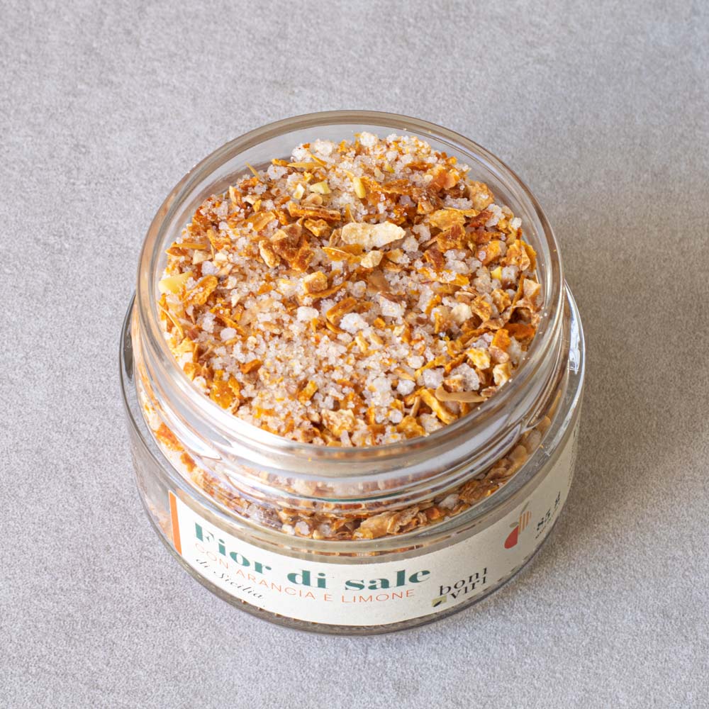 Fior di sale aromizzato all'arancia e limone