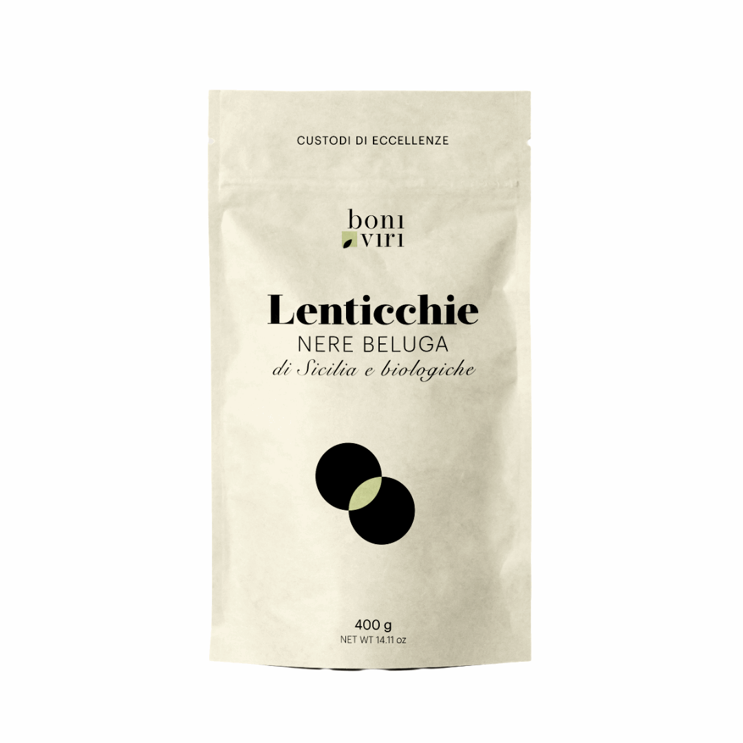Lenticchie Beluga biologiche un pacco da 400gr