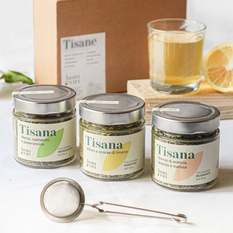 Etna herbal tea collection with infuser