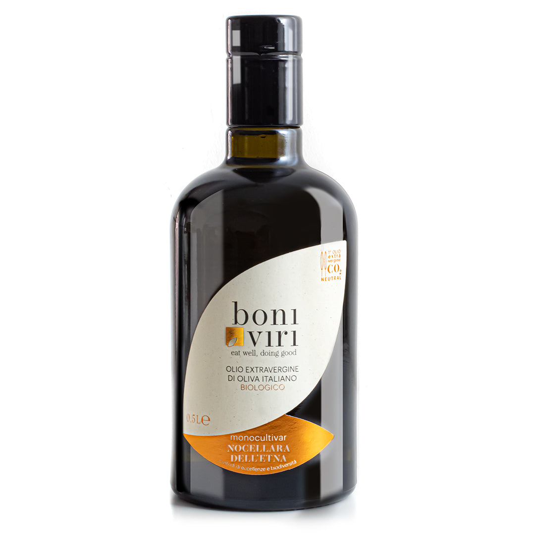 Olio extravergine di oliva biologico siciliano monocultivar nocellara etnea