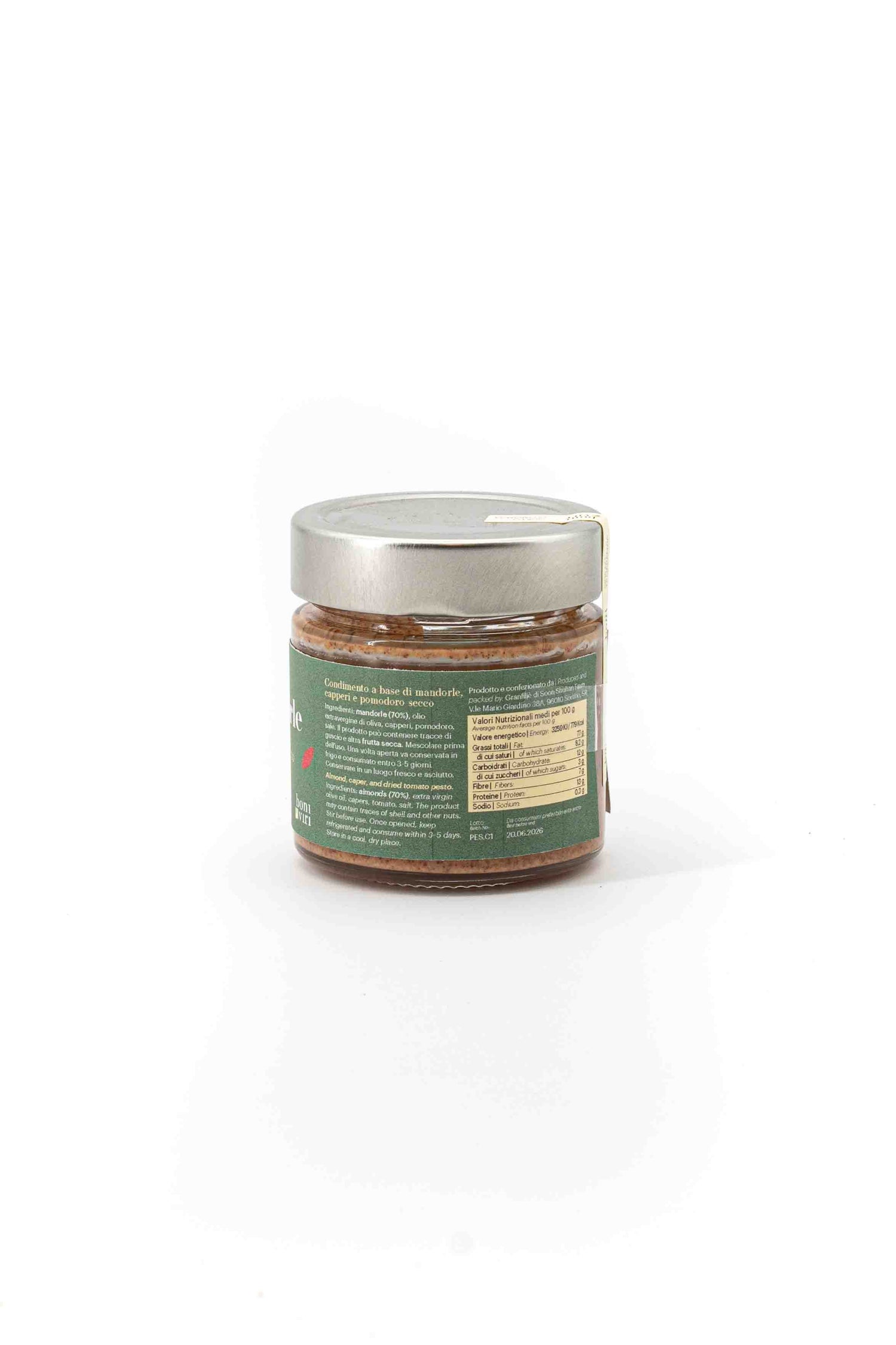 Pizzuta almond pesto with capers and dried tomatoes