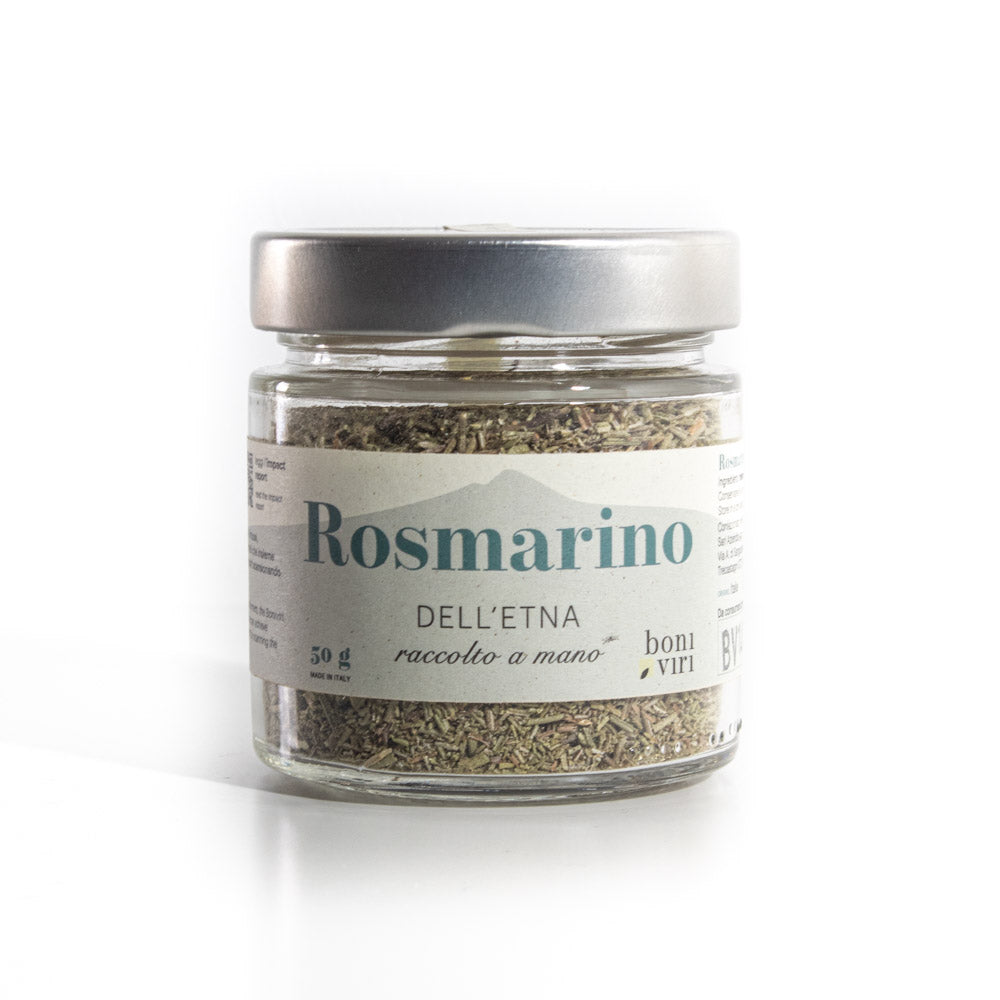 Rosmarino essiccato in barattolo di vetro