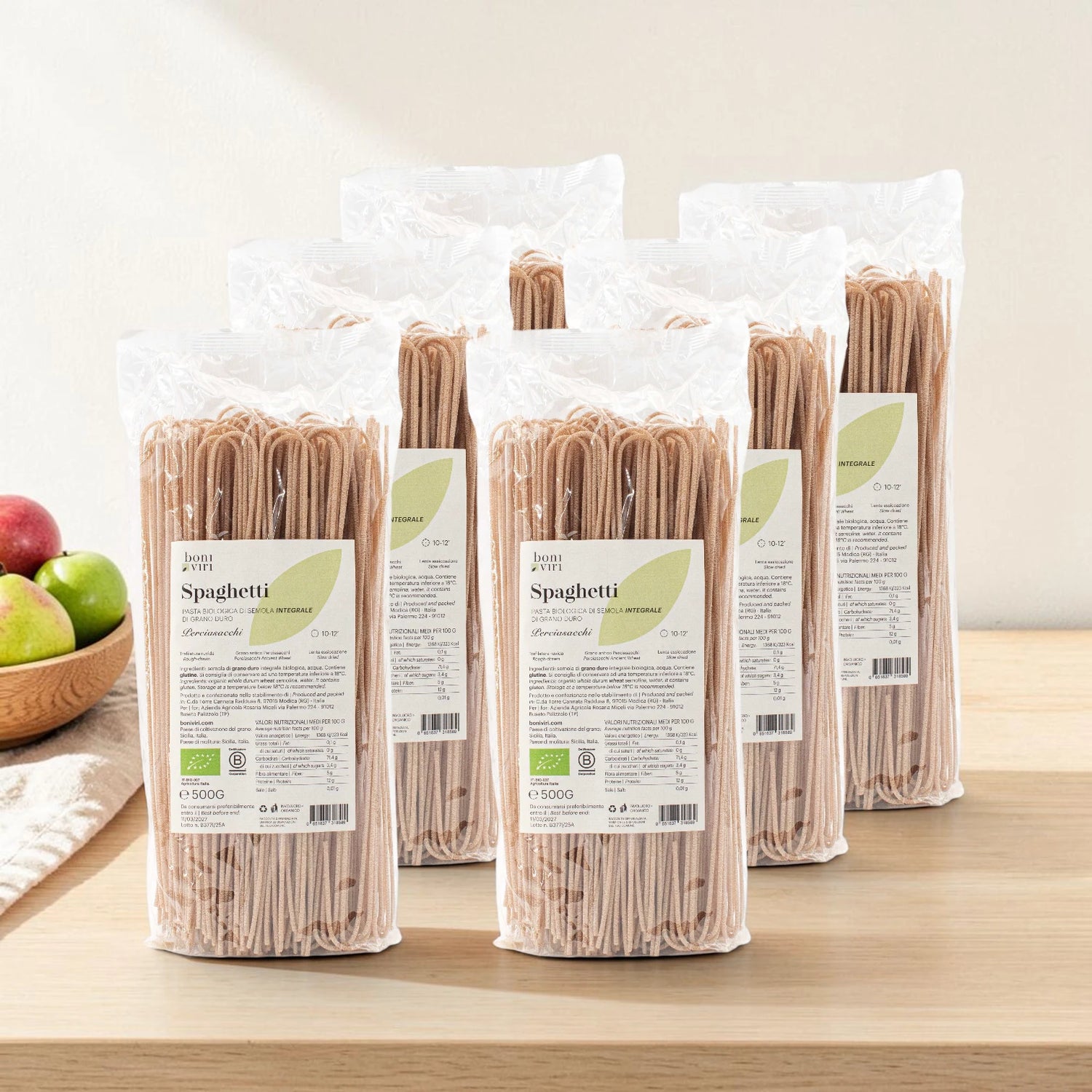 Pasta Spaghetti integrales Perciasacchi Bio