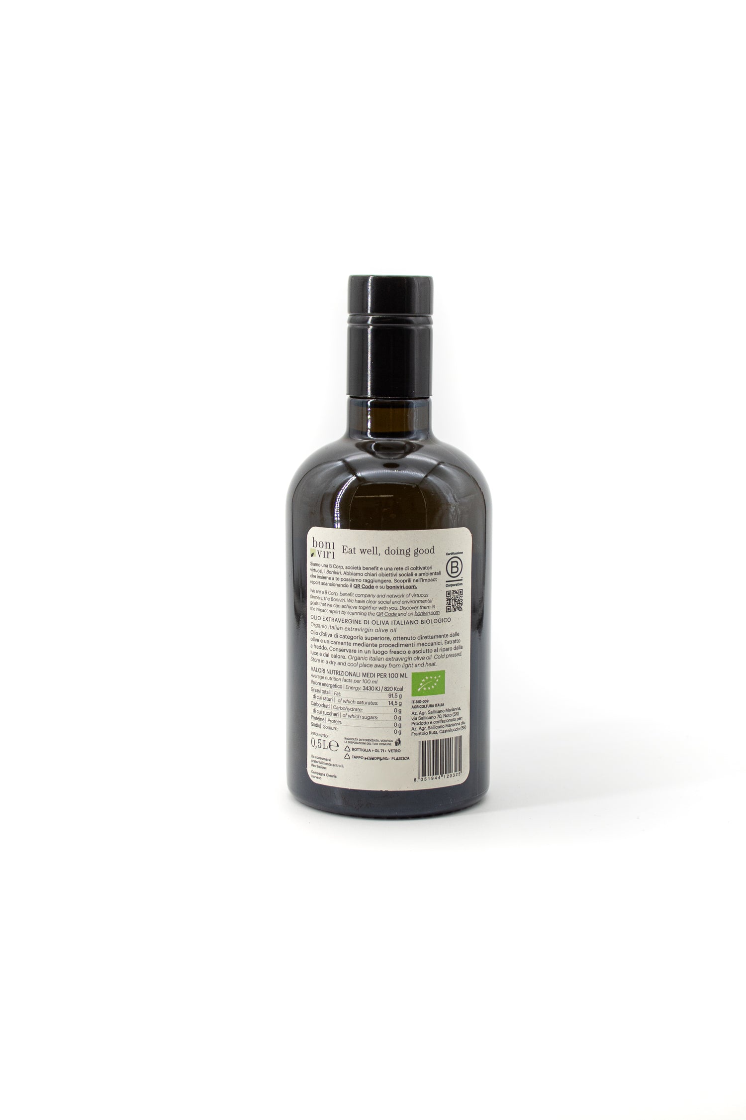 Olio extra vergine di oliva biologico 500 ml - 2025/2026