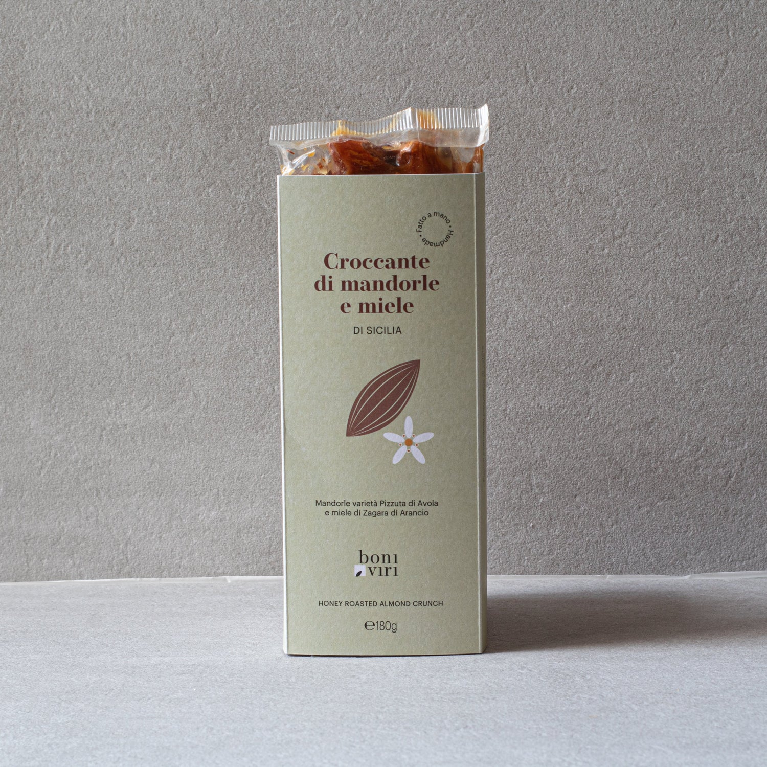 Knusprige Mandeln Pizzuta di Avola und Bio-Orangenblütenhonig