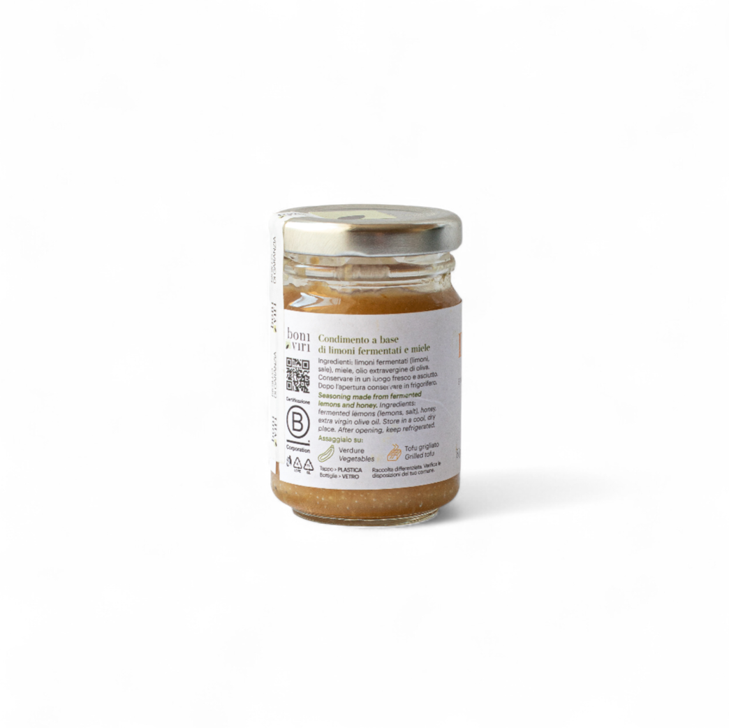 Dressing di limoni siciliani fermentati e miele di zagara di arancio