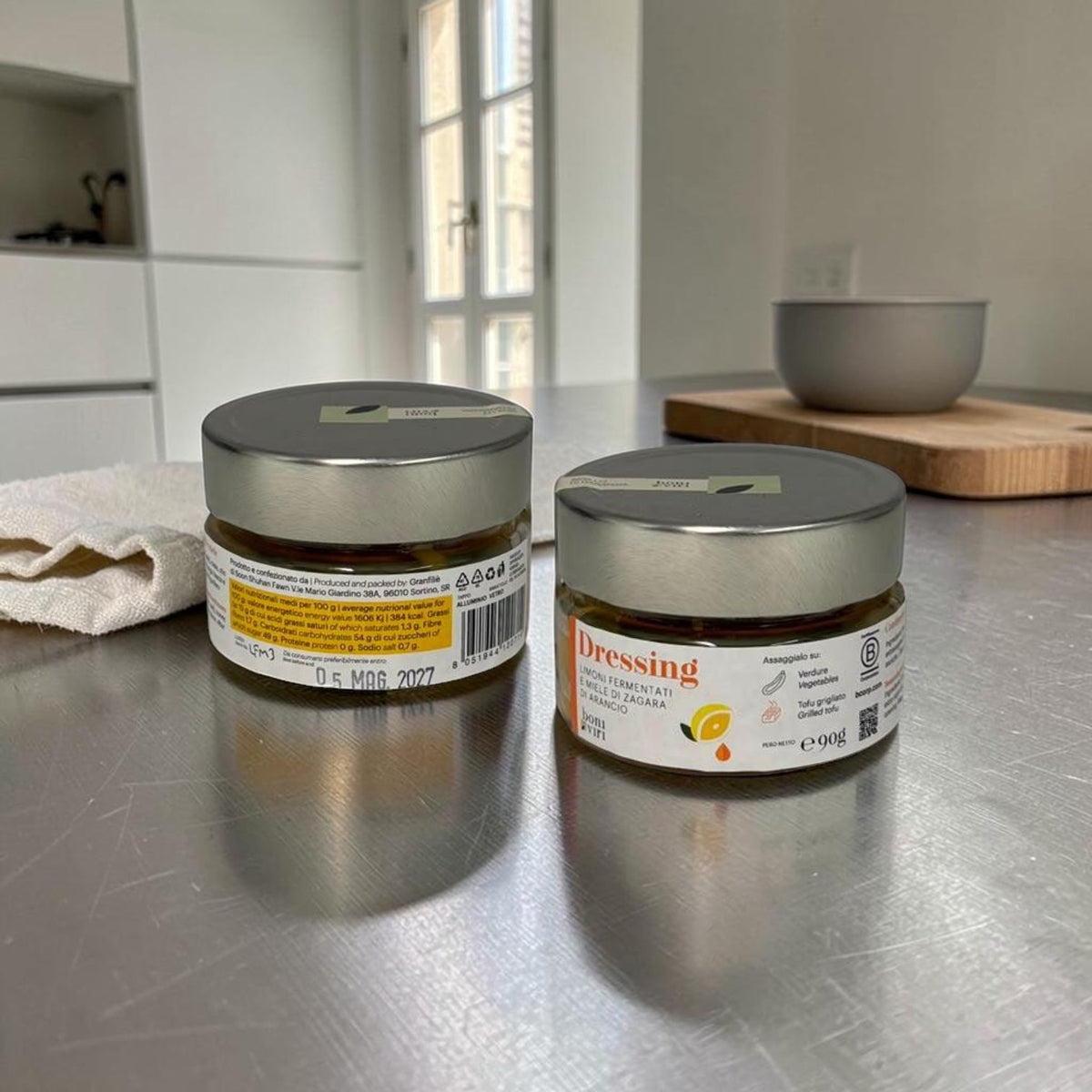 Dressing aus fermentierten sizilianischen Zitronen und Orangenblütenhonig