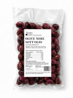 Confezione da 500gr di Olive Nere sott'olio 500 gr Boniviri